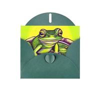 KFLDYOASCBVN Frog In A Pond Elegant Pearl Paper Holiday Greeting Card For Christmas, Blessing Cardï¼ŒBirthday, Valentine'S Day, And More