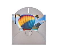 KFLDYOASCBVN Hawaii Hot Air Balloon Elegant Pearl Paper Holiday Greeting Card For Christmas, Blessing Cardï¼ŒBirthday, Valentine'S Day, And More