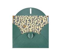 KFLDYOASCBVN Labyrinth Treasure Map Elegant Pearl Paper Holiday Greeting Card For Christmas, Blessing Cardï¼ŒBirthday, Valentine'S Day, And More