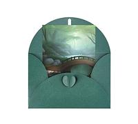 KFLDYOASCBVN Little Bridge In The East Elegant Pearl Paper Holiday Greeting Card For Christmas, Blessing Cardï¼ŒBirthday, Valentine'S Day, And More