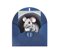 KFLDYOASCBVN Mouse In The Hole Elegant Pearl Paper Holiday Greeting Card For Christmas, Blessing Cardï¼ŒBirthday, Valentine'S Day, And More