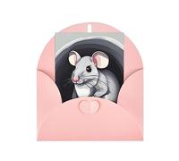 KFLDYOASCBVN Mouse In The Hole Elegant Pearl Paper Holiday Greeting Card For Christmas, Blessing Cardï¼ŒBirthday, Valentine'S Day, And More