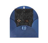 KFLDYOASCBVN Mysterious Text Elegant Pearl Paper Holiday Greeting Card For Christmas, Blessing Cardï¼ŒBirthday, Valentine'S Day, And More