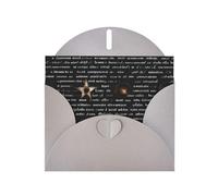 KFLDYOASCBVN Mysterious Text Elegant Pearl Paper Holiday Greeting Card For Christmas, Blessing Cardï¼ŒBirthday, Valentine'S Day, And More