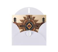 KFLDYOASCBVN Native American Painting Elegant Pearl Paper Holiday Greeting Card For Christmas, Blessing Cardï¼ŒBirthday, Valentine'S Day, And More