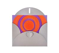 KFLDYOASCBVN Orange Circle Centre Elegant Pearl Paper Holiday Greeting Card For Christmas, Blessing Cardï¼ŒBirthday, Valentine'S Day, And More