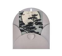 KFLDYOASCBVN Pine Tree Under The Moon Elegant Pearl Paper Holiday Greeting Card For Christmas, Blessing Cardï¼ŒBirthday, Valentine'S Day, And More