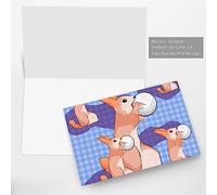 KFLDYOASCBVN Rabbit Holding The Ball Elegant Pearl Paper Holiday Greeting Card For Christmas, Blessing Cardï¼ŒBirthday, Valentine'S Day, And More