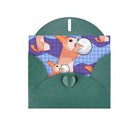 KFLDYOASCBVN Rabbit Holding The Ball Elegant Pearl Paper Holiday Greeting Card For Christmas, Blessing Cardï¼ŒBirthday, Valentine'S Day, And More