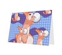 KFLDYOASCBVN Rabbit Holding The Ball Elegant Pearl Paper Holiday Greeting Card For Christmas, Blessing Cardï¼ŒBirthday, Valentine'S Day, And More