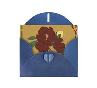 KFLDYOASCBVN Red Moonflower Elegant Pearl Paper Holiday Greeting Card For Christmas, Blessing Cardï¼ŒBirthday, Valentine'S Day, And More