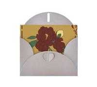 KFLDYOASCBVN Red Moonflower Elegant Pearl Paper Holiday Greeting Card For Christmas, Blessing Cardï¼ŒBirthday, Valentine'S Day, And More