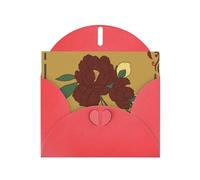 KFLDYOASCBVN Red Moonflower Elegant Pearl Paper Holiday Greeting Card For Christmas, Blessing Cardï¼ŒBirthday, Valentine'S Day, And More