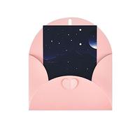 KFLDYOASCBVN Serene Blue Night View Elegant Pearl Paper Holiday Greeting Card For Christmas, Blessing Cardï¼ŒBirthday, Valentine'S Day, And More