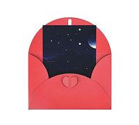 KFLDYOASCBVN Serene Blue Night View Elegant Pearl Paper Holiday Greeting Card For Christmas, Blessing Cardï¼ŒBirthday, Valentine'S Day, And More