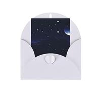 KFLDYOASCBVN Serene Blue Night View Elegant Pearl Paper Holiday Greeting Card For Christmas, Blessing Cardï¼ŒBirthday, Valentine'S Day, And More