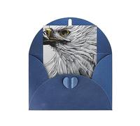 KFLDYOASCBVN Sketching An Eagle Elegant Pearl Paper Holiday Greeting Card For Christmas, Blessing Cardï¼ŒBirthday, Valentine'S Day, And More