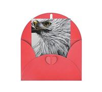 KFLDYOASCBVN Sketching An Eagle Elegant Pearl Paper Holiday Greeting Card For Christmas, Blessing Cardï¼ŒBirthday, Valentine'S Day, And More