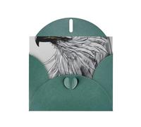 KFLDYOASCBVN Sketching An Eagle Elegant Pearl Paper Holiday Greeting Card For Christmas, Blessing Cardï¼ŒBirthday, Valentine'S Day, And More