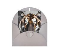 KFLDYOASCBVN Tiger At Rest Elegant Pearl Paper Holiday Greeting Card For Christmas, Blessing Cardï¼ŒBirthday, Valentine'S Day, And More