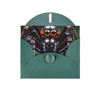 KFLDYOASCBVN Tropical Rainforest Spiders Elegant Pearl Paper Holiday Greeting Card For Christmas, Blessing Cardï¼ŒBirthday, Valentine'S Day, And More
