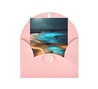 KFLDYOASCBVN View Under The Moon Elegant Pearl Paper Holiday Greeting Card For Christmas, Blessing Cardï¼ŒBirthday, Valentine'S Day, And More