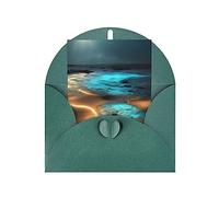 KFLDYOASCBVN View Under The Moon Elegant Pearl Paper Holiday Greeting Card For Christmas, Blessing Cardï¼ŒBirthday, Valentine'S Day, And More