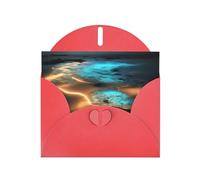 KFLDYOASCBVN View Under The Moon Elegant Pearl Paper Holiday Greeting Card For Christmas, Blessing Cardï¼ŒBirthday, Valentine'S Day, And More