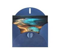 KFLDYOASCBVN View Under The Moon Elegant Pearl Paper Holiday Greeting Card For Christmas, Blessing Cardï¼ŒBirthday, Valentine'S Day, And More