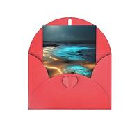 KFLDYOASCBVN View Under The Moon Elegant Pearl Paper Holiday Greeting Card For Christmas, Blessing Cardï¼ŒBirthday, Valentine'S Day, And More