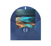 KFLDYOASCBVN View Under The Moon Elegant Pearl Paper Holiday Greeting Card For Christmas, Blessing Cardï¼ŒBirthday, Valentine'S Day, And More