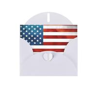 KFLDYOASCBVN Vintage American Usa Flag Elegant Pearl Paper Holiday Greeting Card For Christmas, Blessing Cardï¼ŒBirthday, Valentine'S Day, And More
