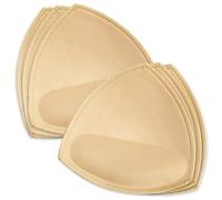 KFLY 3 Pairs Bra Pads Inserts Breast Lift Triangle Breathable Bra Inserts Skin Color Removable Sports Bra for Bikini Top Swimsuit Evening Dress