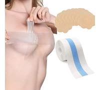 KFLY Boob Tape bobtape for women Large Breasts Self-Adhesive Breathable Bob Tape with 10pcs Nipple Covers (Transparent)