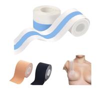 KFLY Boob Tape, Boobytape for Large Breasts, Self Adhesive Strapless Bob Tape, Breast Lift Tape for Dresses, 5M Roll Invisible Booby Tape (transparent, One Size)