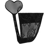 KFLY C String Thong Invisible Panty Heart Shaped Self Adhesive No Panty Line Strapless Panties (One Size, Black)