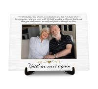 KFNER Memorial Picture Frame Gift, In Loving Memory of Loved Ones, 5.8 x 8 Inches, Fits 4x6 Inch Photos, Until We Meet Again