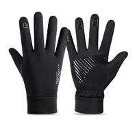 Kfnire Thermal Gloves for Men Women Touch Screen Gloves Windproof Water Resistant Suitable for Outdoor Activities such as Cycling Running Skiing (Black,XL)