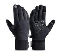 Kfnire Thermal Gloves for Men Women Touch Screen Gloves Windproof Water Resistant Suitable for Outdoor Activities such as Cycling Running Skiing (Black,M)