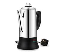 KFO 12-Cup (1.2L) Electric Coffee Percolator - CE Certified Percolator Coffee Maker with 360? Rotating Base & Anti-Slip Design | Heat-Resistant Glass