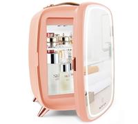 KFO Skincare Fridge 6L with LED Mirror | Pro-Style Beauty Fridge for Bedroom & Makeup | 6°C Cooling + 20dB Ultra-Quiet