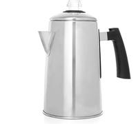 KFO Stainless Steel Stovetop Coffee Percolator, 52-oz (1.5L) Capacity, 12-Cup Camping Coffee Maker with Cool-Touch Handle - Classic Design for Camping, Induction, Gas & Ceramic Stoves