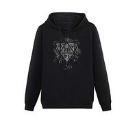 kfr Kangaroo Pocket Hoodie D20 Of Power Graphic Long Sleeve Sweatshirts XXL Black