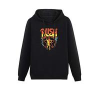 kfr Kangaroo Pocket Hoodie Rush Starman 2112 Neil Peart Alex Lifeson Long Sleeve Sweatshirts XXL Black