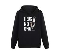 kfr Kangaroo Pocket Hoodie Trust No One X-Files Long Sleeve Sweatshirts XL Black