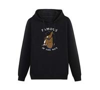 kfr Long Sleeve Hooded Sweatshirt Bojack Horseman Famous In The 90S Cotton Blend Hoody L Black