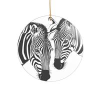 KFRXXZQB Abstract Animal Zebra -Print Acrylic Pendant Golden Lanyard - Customizable High-Clarity Ornament For Christmas & Wedding Deco.