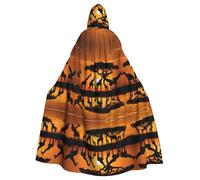 KFRXXZQB Africa Giraffe Tree -Print Adult Halloween Cloak - Adjustable Hooded Cape For Parties, Gothic Events & Festivals, Machine Washable Value Option