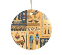 KFRXXZQB Ancient Egypt Tribe Series -Print Acrylic Pendant Golden Lanyard - Customizable High-Clarity Ornament For Christmas & Wedding Deco.