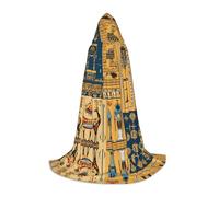 KFRXXZQB Ancient Egypt Tribe Series -Print Youth Hooded Cape - Adjustable Printed Cloak For Halloween Events, School Theatre & Costumes S